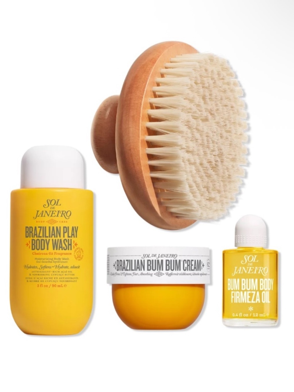 Sol de Janeiro Set with Dry Wooden Body Brush